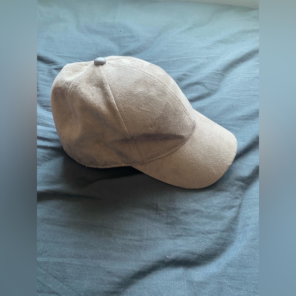 H&M Faux Suede Tan Baseball Cap